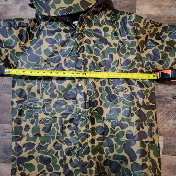 Vintage Wetha Guard Academy Broadway Men's Zip-Up Duck Camo Rain Jacket Size SM - Picture 7 of 9